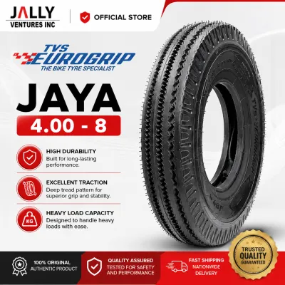 TVS Eurogrip JAYA Tire w/ Tube 4.00 - 8 Original | For Bajaj RE TVS King & Ape