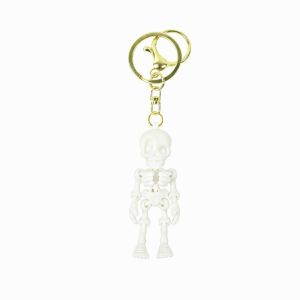 BAILIE Articulated Joints 3D Printed Key Chain 3D Printing Flexible Movement Articulated Skeleton Key Ring PLA Figurine Toy Eco Friendly Skull Bag Pendant Backpack Charm