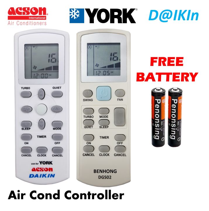 Daikin York Acson Universal Aircond Air cond Remote Control DAIKIN/YORK