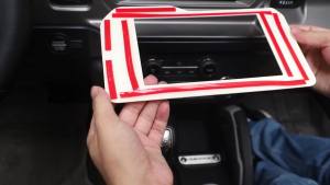 mv1 JeCar ABS Central Control Navigation Screen Panel Frame Decoration Cover Sticker for Ford Bronco 2021 2022 Up Car Accessories 7Z4B9