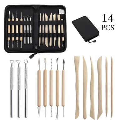 25pcs Clay Tools Sculpting Sculpt Wax Carving Pottery Polymer Shapers Modeling Carved