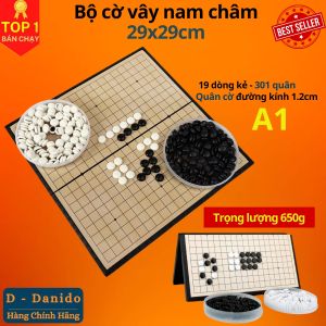 Bàn cờ vây nam châm cao cấp Cờ caro bám dính chắc chắn kích thước 29x29cm - Chính hãng D Danido