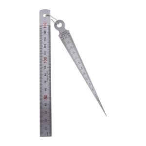 Taper Gauge Penggaris Taper Lancip Stainless 1-15mm Penggaris Besi 15 Cm