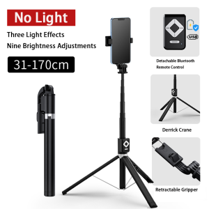 💛[SPOT]New 1.7M Extended Wireless Bluetooth Selfie Stick Tripod With Remote Shutter Foldable Portable Phone holder Monopod Extendable Handheld