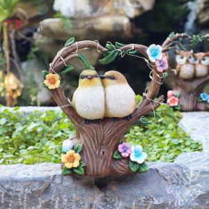 【TIANXIN MALL】 Lovebird Solar Light Garden Ornament - Valentines Day Gift