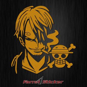 Sticker Sanji Stiker One Piece Cutting Reflektif 75 cm