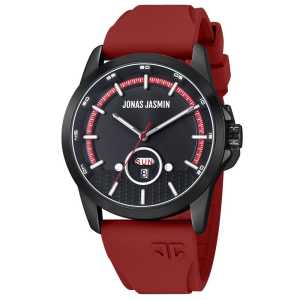 Jam Tangan Jonas Jasmin List Strip HA-858SRA / Jam Tangan Fashion Pria Tali Rubber Diameter 43cm