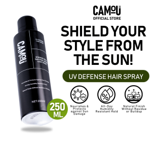Camou UV Defense Hair Spray 250mL for Longer Hold Nourishing & Protects from Sun Damage Humidity Resistant Natural Finish without Residue or Build-up