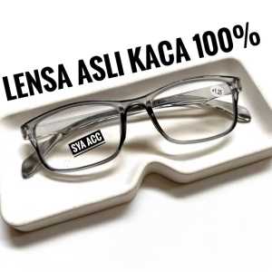DOMA ACC Kacamata Baca Lensa Asli Kaca 100% Pria Dan Wanita Terbaru Bonus Box Dan Lap