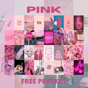 Poster aesthetic isi tema pink