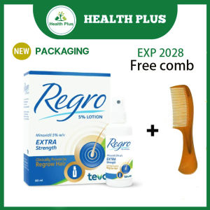 [New Packaging]REGRO (topical minoxidil) 5% [EXP: 2028] Hair Lotion 80ml 40 days supply - Clinically proven to regrow hair/ extra strength/ Stimulate hair growth