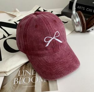 หมวกน่ารัก สไตล์ดีไซน์ ปักลายโบว์ หมวกเบสบอล เเสนหวาน 133