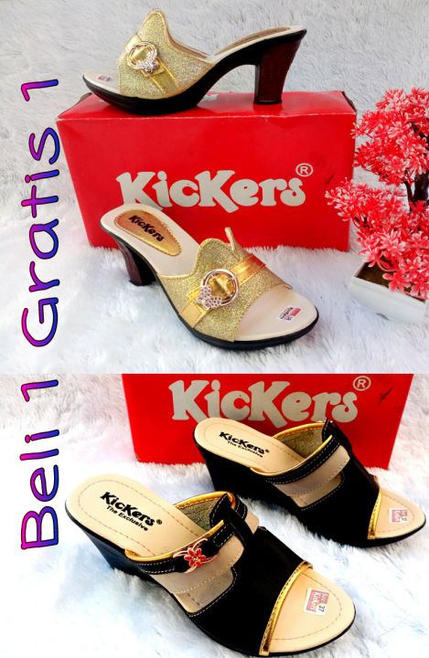 beli 1 gratis 1 sandal high heels free sandal wedges kickers sandal kickers wanita sandal wanita terbaru sandal murah Lazada Indonesia