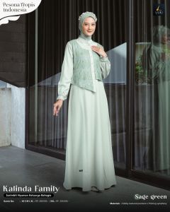 SARIMBIT LUBI 2025 KALINDA FAMILY SAGE GREEN TERBARU SET KELUARGA LEBARAN REUNI KEKINIAN TERMURAH