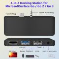 Surface Go 3 Docking Station, 4 in 1  Surface Go 3 Accessories with 4K HDMI + USB 3.0 Port Hub + 3.5mm Audio Adapter, USB Adapter for Surface Go 3/Go 2/Go. 