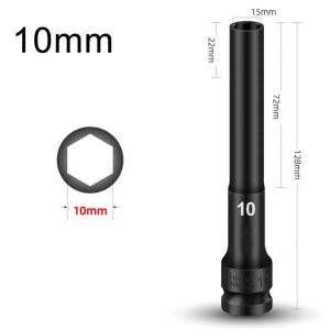 1/2 large fly extra long extended thin-walled sleeve with hardened small air gun sleeve special hexagonal socket head chrome van