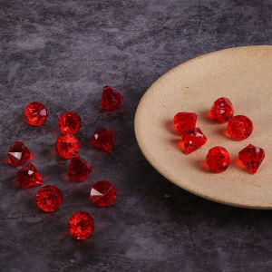 Hạt kim cương nhựa acrylic 500gr 100gr loại 15mmx15mm nhiều màu vật liệu làm hoa nhựa pha lê handmade S0562