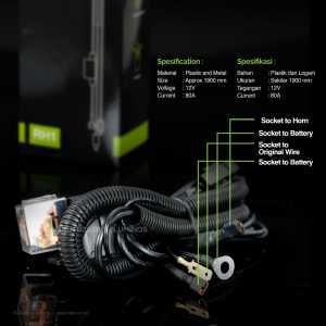 RELAY KABEL SET KLAKSON KEONG MOBIL MOTOR PNP 9NINE LX-TRIX 80A