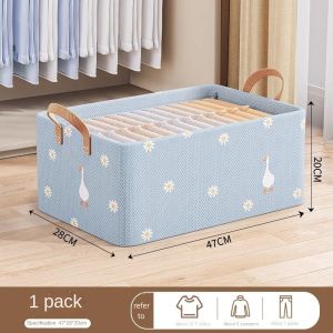 Japan Steel frame clothes and pants storage box Large capacity wardrobe storage Foldable storage box Drawer type universal storage box Waterproof dustproof thickened 26L Superior wardrobe storage box foldable clothing storage box stronger load-bearing