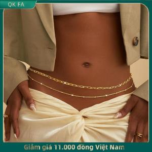 QK FA ✨ Eo chuỗi cho phụ nữ không thấm nước 1 2 3 lớp bụng chuỗi bãi biển bikini eo cơ thể chuỗi Đồ trang sức sang trọng đa năng acessories