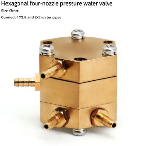 1pc/5pcs Dental Lab Air Water Valve Hexagonal with Pressure Regulator Fits 4mm Hose for Chair Unit