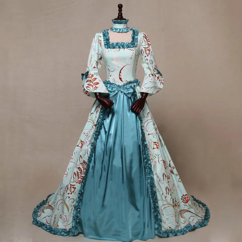 Women's 18th Century Medieval Civil War Ball Gown Court Gothic Rococo Marie  Antoinette ed Ball Victorian Evening Dress