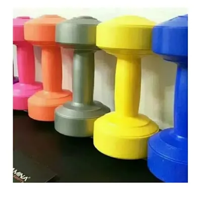 ISI 2PCS - dumble / barbel plastik / dumbell 2kg win star warna murah