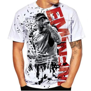 [Local Stock] ZEEMIN Eminem Rapper 3D Print T-Shirts Men Women Fashion Streetwear Oversized Hip Hop Short Sleeve T Shirt Male Tees Tops Man Clothing