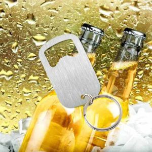 Stainless Steel Bottle Opener Portable Keychain Bottle Opener Simple Beer Beverage Bottle Opener COD