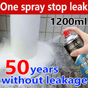 【Effectively stop leakage】Waterproof Leak Repair Spray 1200ml leak repair waterproof spray Sealer Rubber Spray Leak Repair Roof Sealant Quick Seal Flexible Rubber Coating Waterproof Roof Cracks Leaks House Maintenance Repair waterproof spray sealant