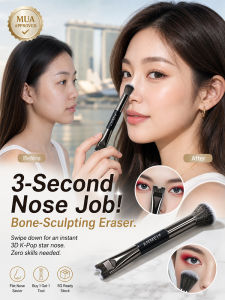 Dual-ended nose contour blush makeup brush