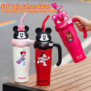 Tumbler Stainless 316 /Tumbler Lotso Original/Tumbler Stainless Steel 316/Tumbler Stainless Jumbo Anti Tumpah Botol Disney Mickey Dan Minnie Wide Neck Tetap hangat selama 24 jam