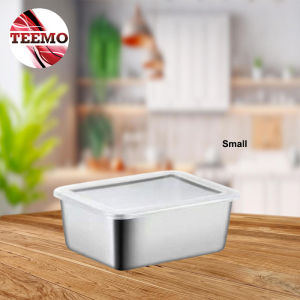 TEEMO 304 Thickened Stainless Steel Small/Big Multifunctional Plate Crisper Box Storage Box with Lid  - Fulfilled by TEEMO SHOP