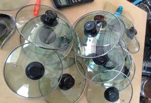 Tutup Panci Kaca + Knop Tebal ukuran 16-34 polos dan 30-34 Ring G Kaca Tebal