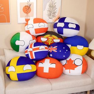 TESDFD Ý Hàn Quốc 30cm Mềm Đệm PHÁP NGA Countryball Quốc gia Bóng USA LIÊN XÔ Sang trọng Gối Nước Bóng Đồ Chơi Nhồi Bông Nước Bóng Đồ Chơi Polandball Con Búp Bê Sang Trọng