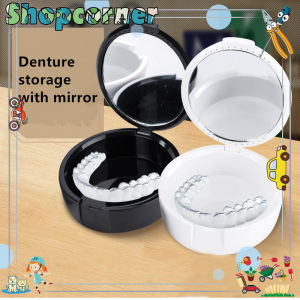Kotak Retainer Dental Tempat Retainer Gigi Case Mouthguard Container With Mirror