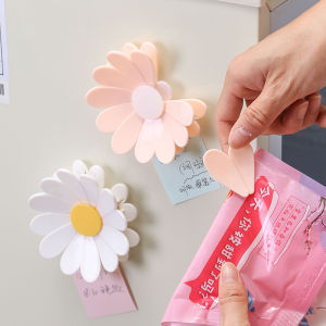 Food Bag Sealing Clip Flower Magnetic Snack Sealing Clip Storage Clip Daisy Refrigerator Stickers