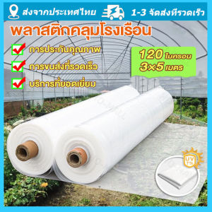 จัดส่งจากกรุงเทพ พลาสติกคลุมโรงเรือน พลาสติกคลุมโรง พลาสติกใส พลาสติกPE (เกรด A) คลุมหลังคากันสาด หนา 120 ไมครอน ขนาด 3x5 เมตร พลาสติกคลุมโรงเรือน เหมาะสำหรับงานกันซึมหลังคาเรือนกระจก พลาสติกโรงเรือน