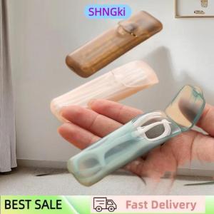 SHNGki Mini Storage Box Travel Portable Transparent Toothpick Cotton Swab Box For Outdoor Travel Kitchen Restaurant Supplies