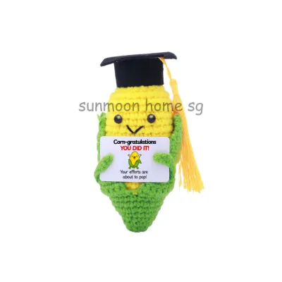 EmEmotional Support Handwoven Crochet Knitted Toys Flower Keychain Keyring Graduation Gift Teacher Day Gift