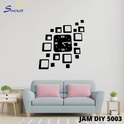 NEW-SHENAR-Jam Dinding Quartz Creative Design Model Teko Kopi Unik- Jam Model Love Black