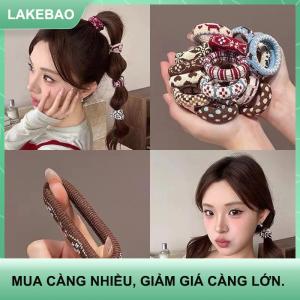 【LAKEBAO】 4 cái của phụ nữ phong cách dày khăn tóc quan hệ thích hợp cho hàng ngày kiểu tóc như ponytails tóc phụ kiện hoàn hảo món quà