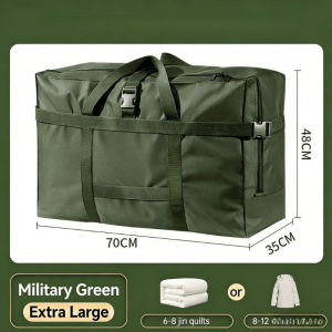 Foldable Travel Bag Large Capacity Oxford Cloth Luggage Handbag Waterproof Blanket Storage Organizer