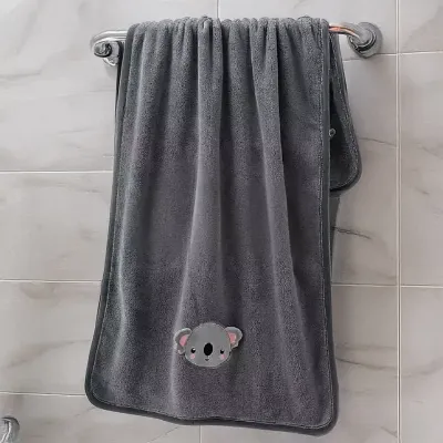 Handuk bayi anak karakter animal Microfiber daya serap tinggi motif premium timbul 50x100cm