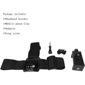 NUBE Adjustable Headband Bracket Head-Mounted Live Broadcast Mobile Phone Holder  First-person Perspective Fixed Bracket Gift