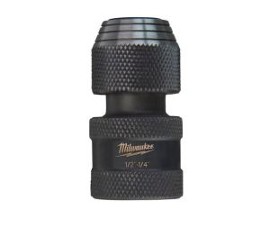 Milwaukee SHOCKWAVE 1/2 in. Square x 1/4 in. Hex Impact Adaptor Impact Drill DRiverPower Tool Accessories