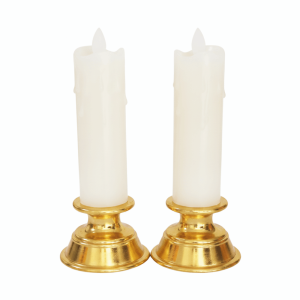ADALIA 2Pcs Creative Electronic Candle Light Cordless Battery Operated Warm Glowing Candles Gift Decorative Simulated Candle Light Home Decor