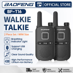 Baofeng T16 Mini Walkie-talkie Set of 2 UHF 400-480MHz 5W Portable Mini Two-Way Radio Type-C Charging