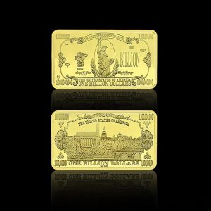 【discount store】1 2 5 10 20 50 100 500 1000 10000 100000 1billion US Dollar Gold Bar Commemorative Coin Silver Bar Collectible Souvenir Gift