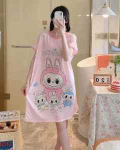 Night Dress Sleepwear Nightgown Comfy Homewear for Women Lounge Dress